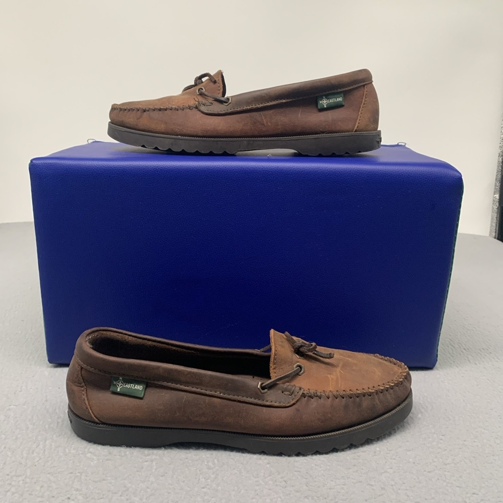 Eastland Yarmouth Camp Moc Slip On Men's Leather Loafers size 11 D Made In USA